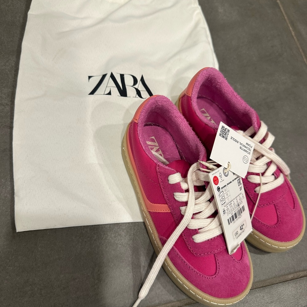Zara Kids Pink and Magenta Sneakers